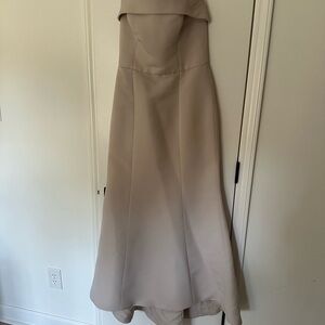 Elegant Cream Strapless Dress